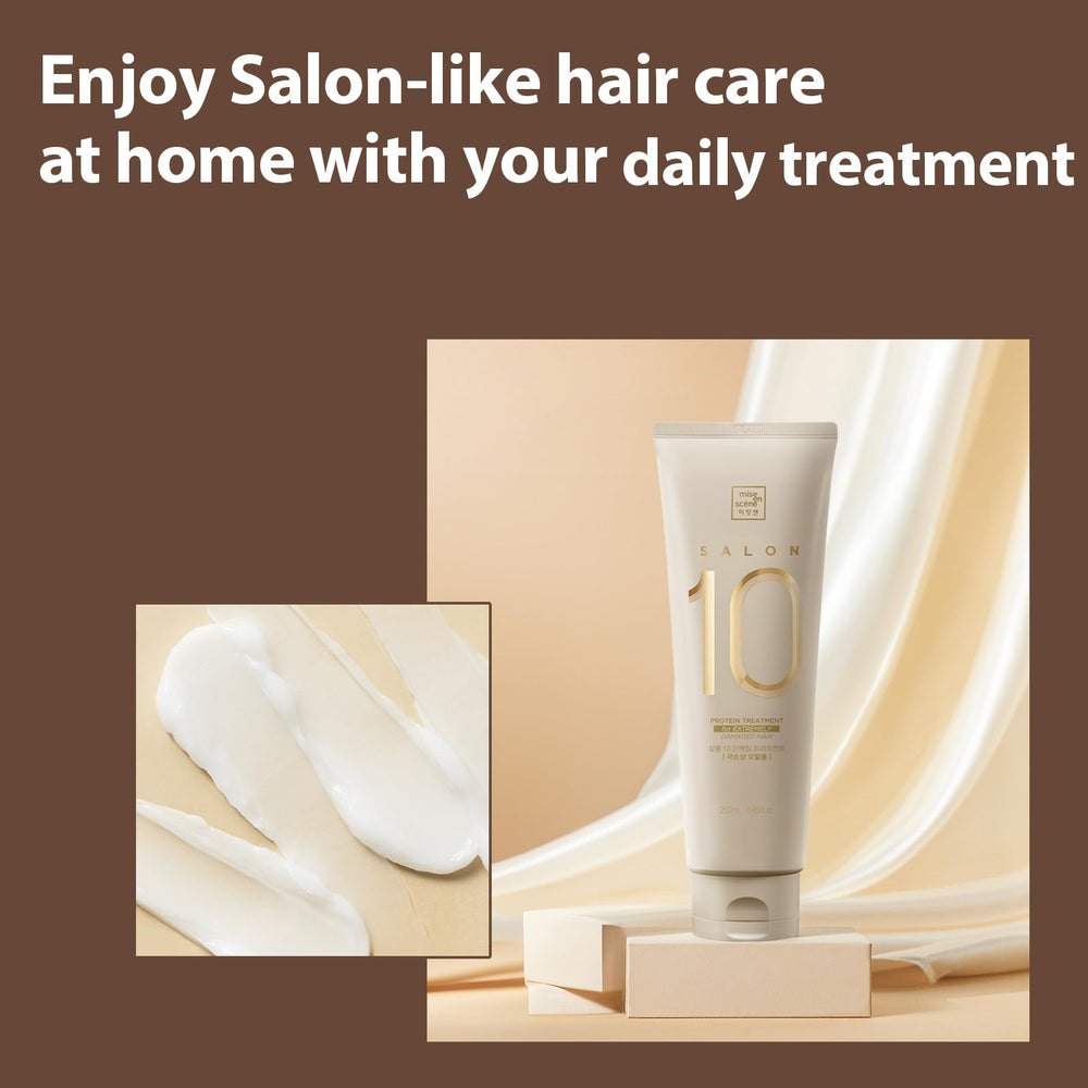 Mise En Scene Salon low-porosity hair care jar emphasizes deep moisture delivery.