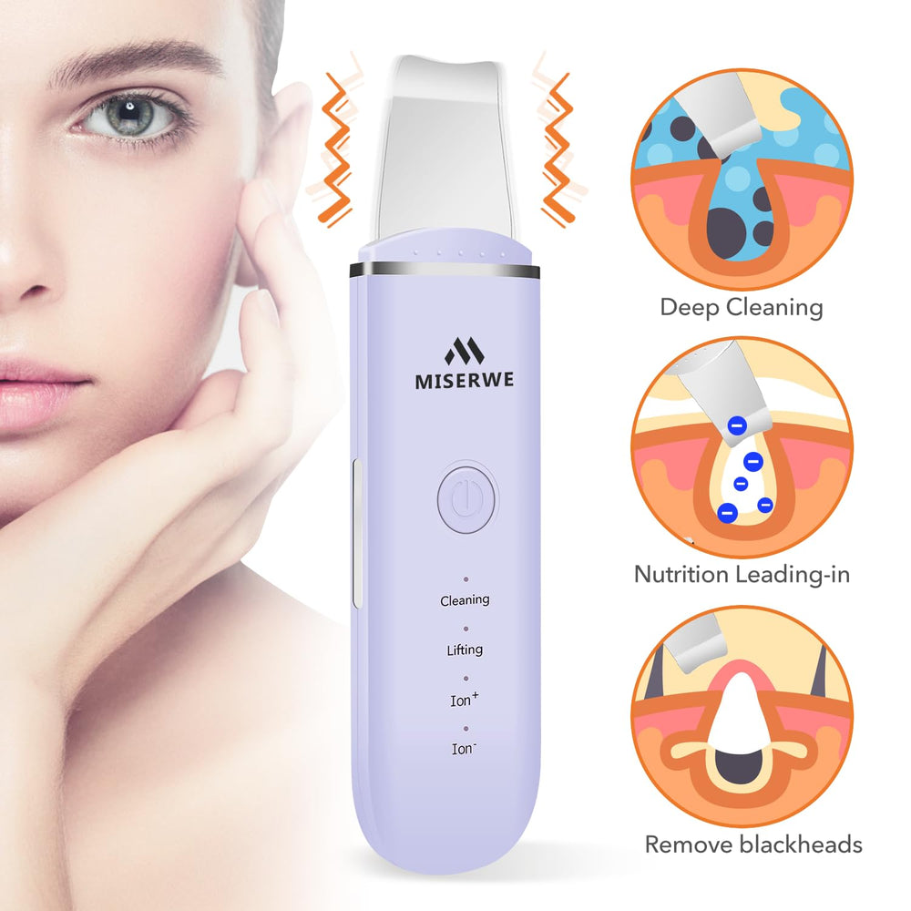 MISERWE Skin Scrubber lifting mode demonstration for a refreshed look.