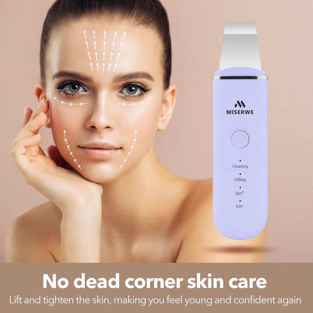 MISERWE Skin Scrubber portability and charging ease for on-the-go use.