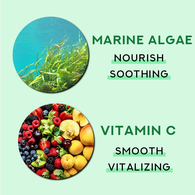 Misoli marine algae patches applied under the eyes for refreshed skin