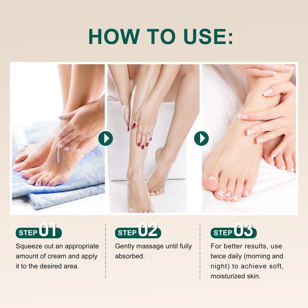Misoour cream massaged into hands demonstrating quick absorption