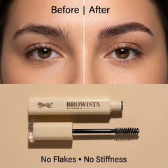 Miss Lil USA Browista gel clear finish dries invisibly for natural, durable hold.