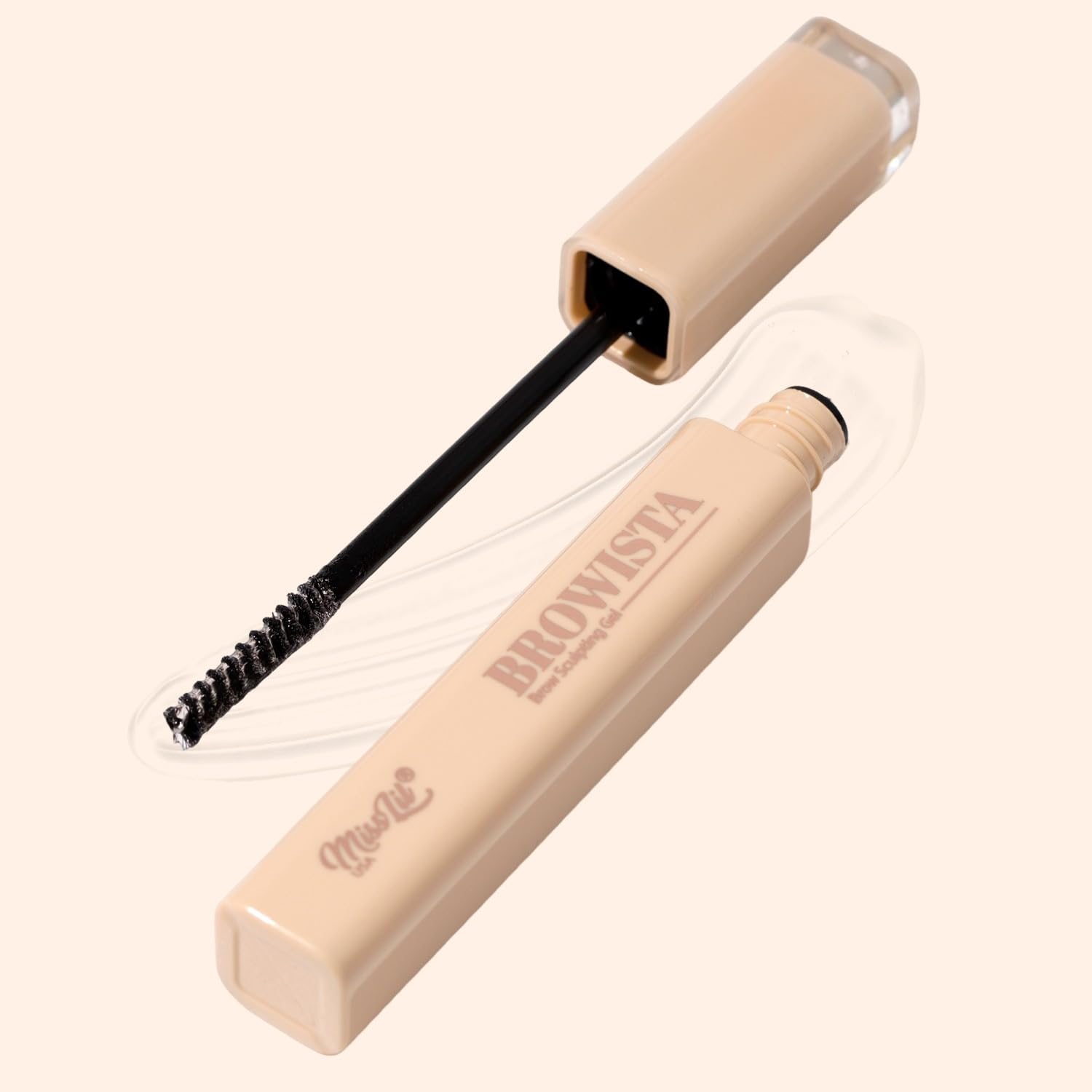 Miss Lil USA Browista gel on brow for a laminated-look, defined finish.
