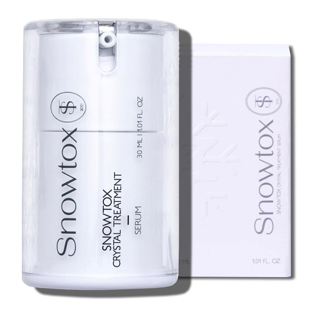 MISS MYER SnowTox serum bottle close-up showing hydrating formula
