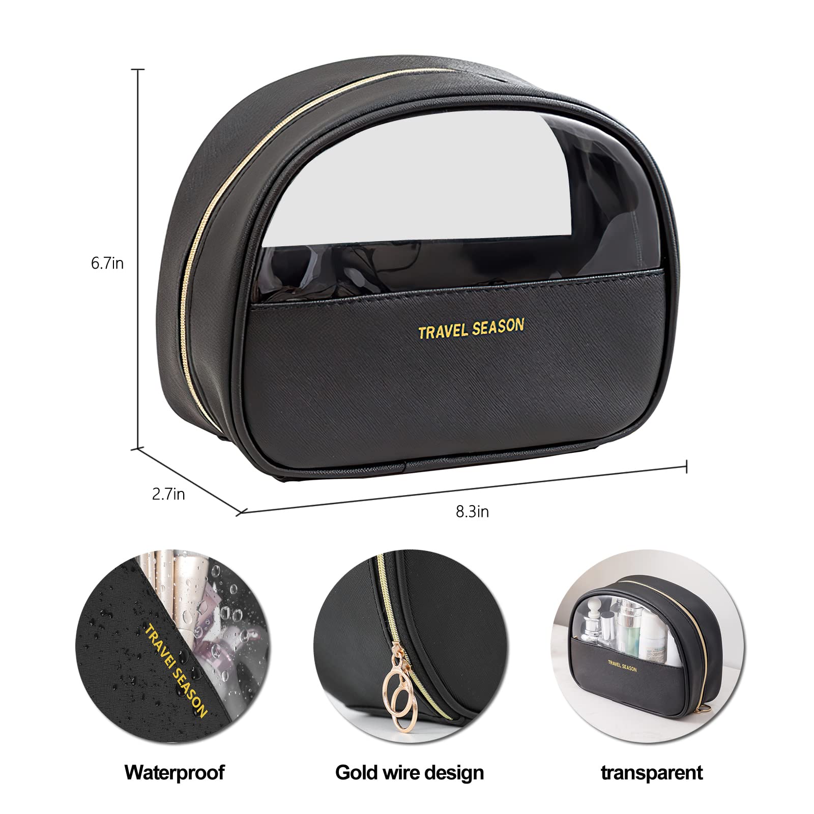 Miss Rose cosmetic bag keeps makeup organized during travel