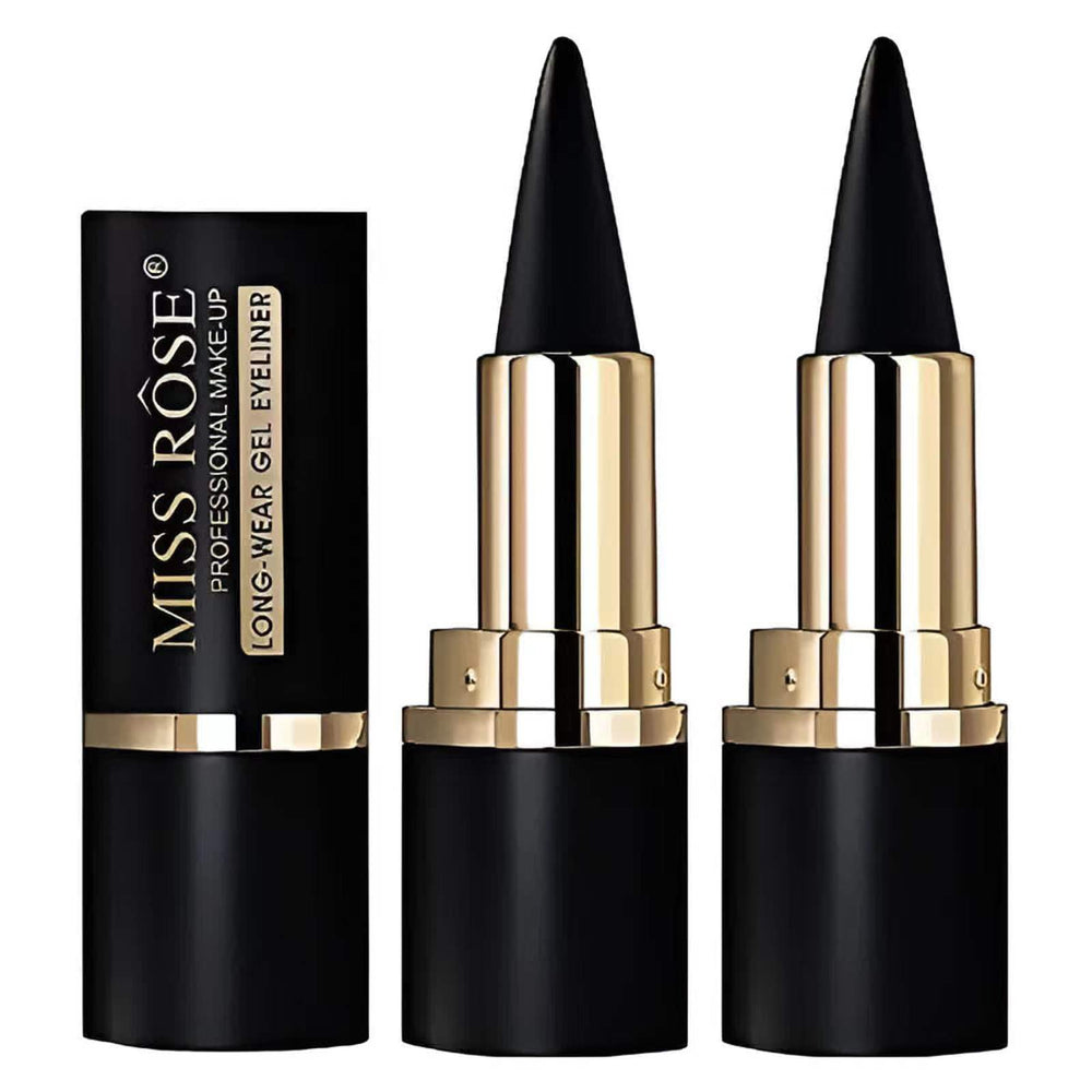 Miss Rose M Gel Eyeliner pack 2 pencils close-up showing smooth black lines for defined eyes