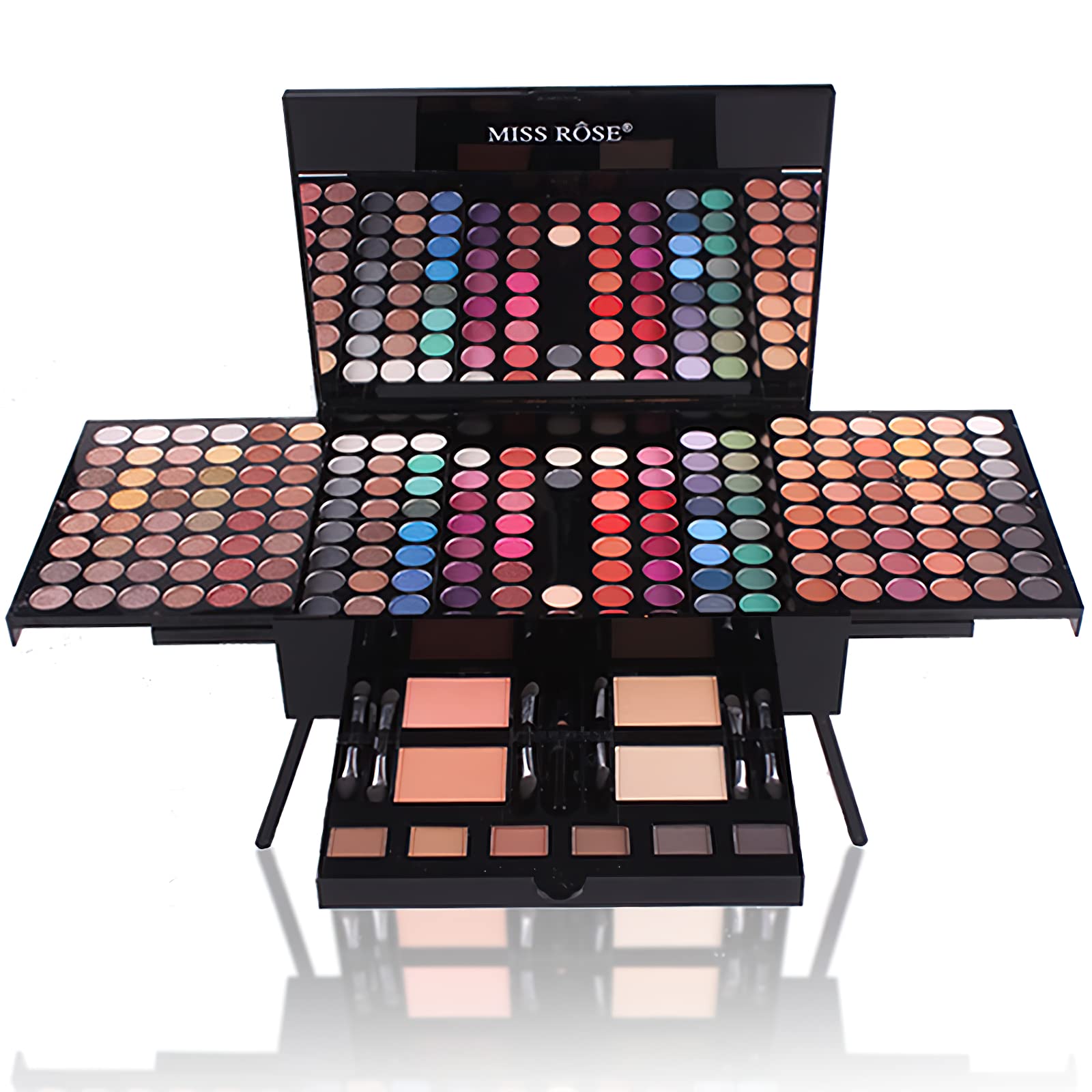 Miss Rose 6-color eyebrow powder provides precise, blendable definition for natural-looking brows.