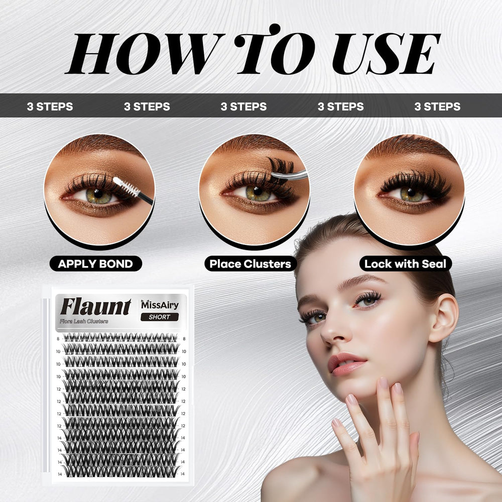 MissAiry Flora cluster lashes versatile for natural to bold looks