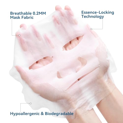 MISSEDSEN sheet mask on face close-up showing soothing moisture.