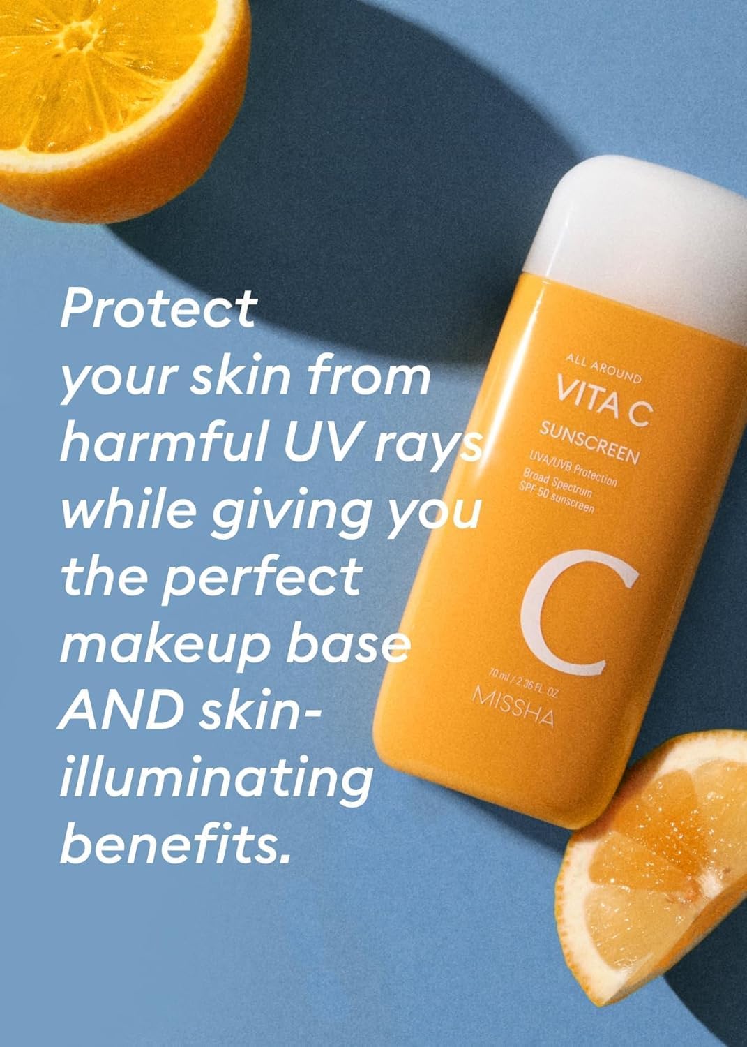 MISSHA SPF 50 matte finish demonstrates sebum control for lasting wear.