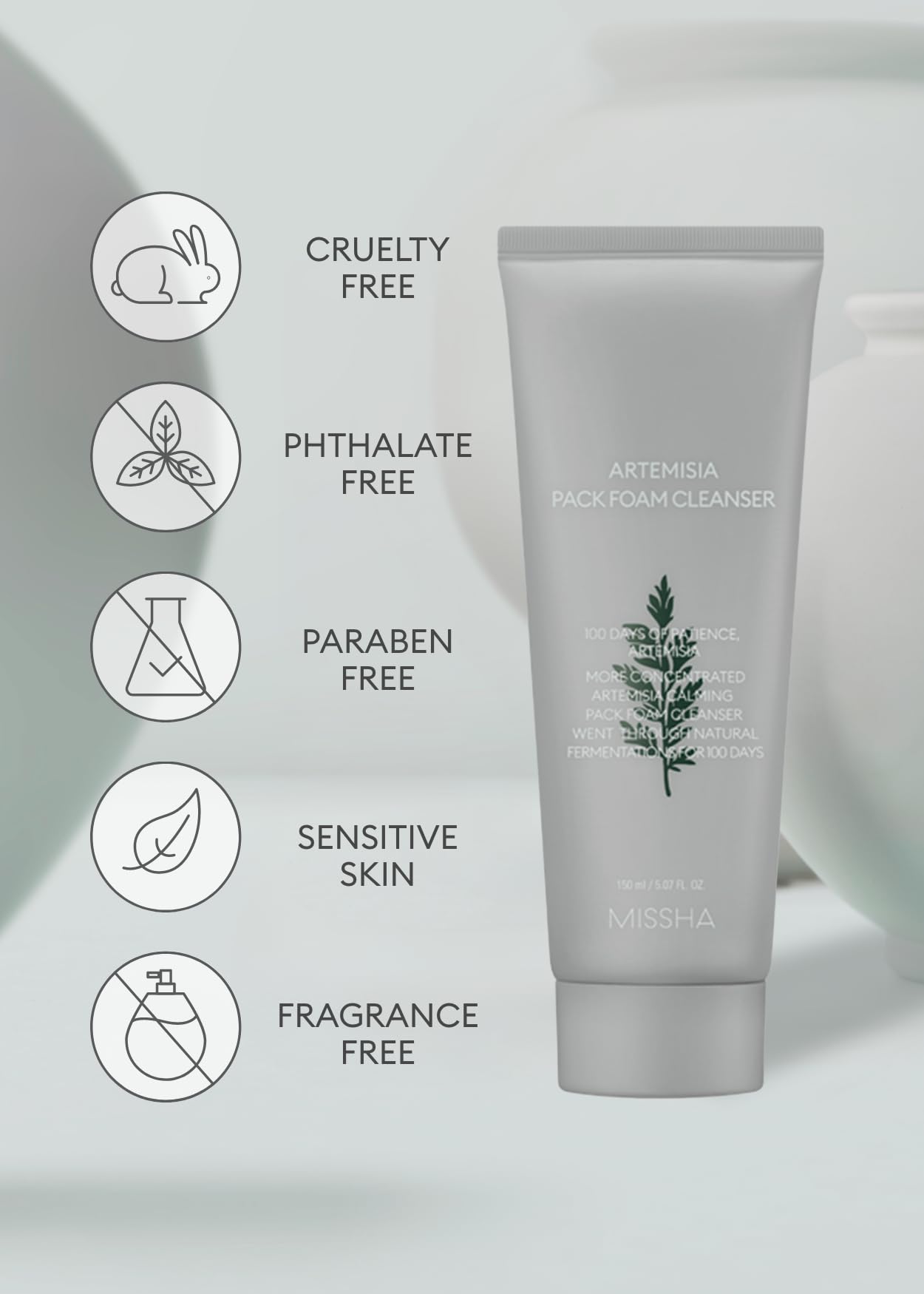 MISSHA Artemisia Pack final glow look after proper cleansing.