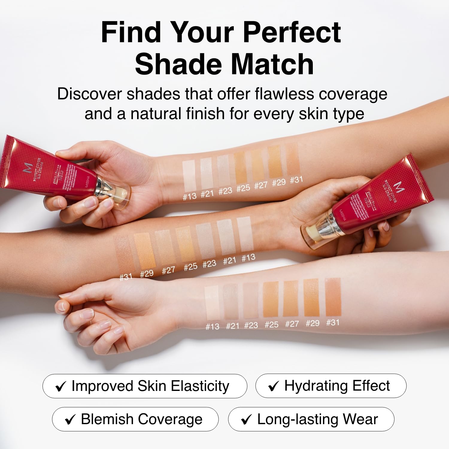 Daily routine steps using Missha BB Essentials Kit for easy application