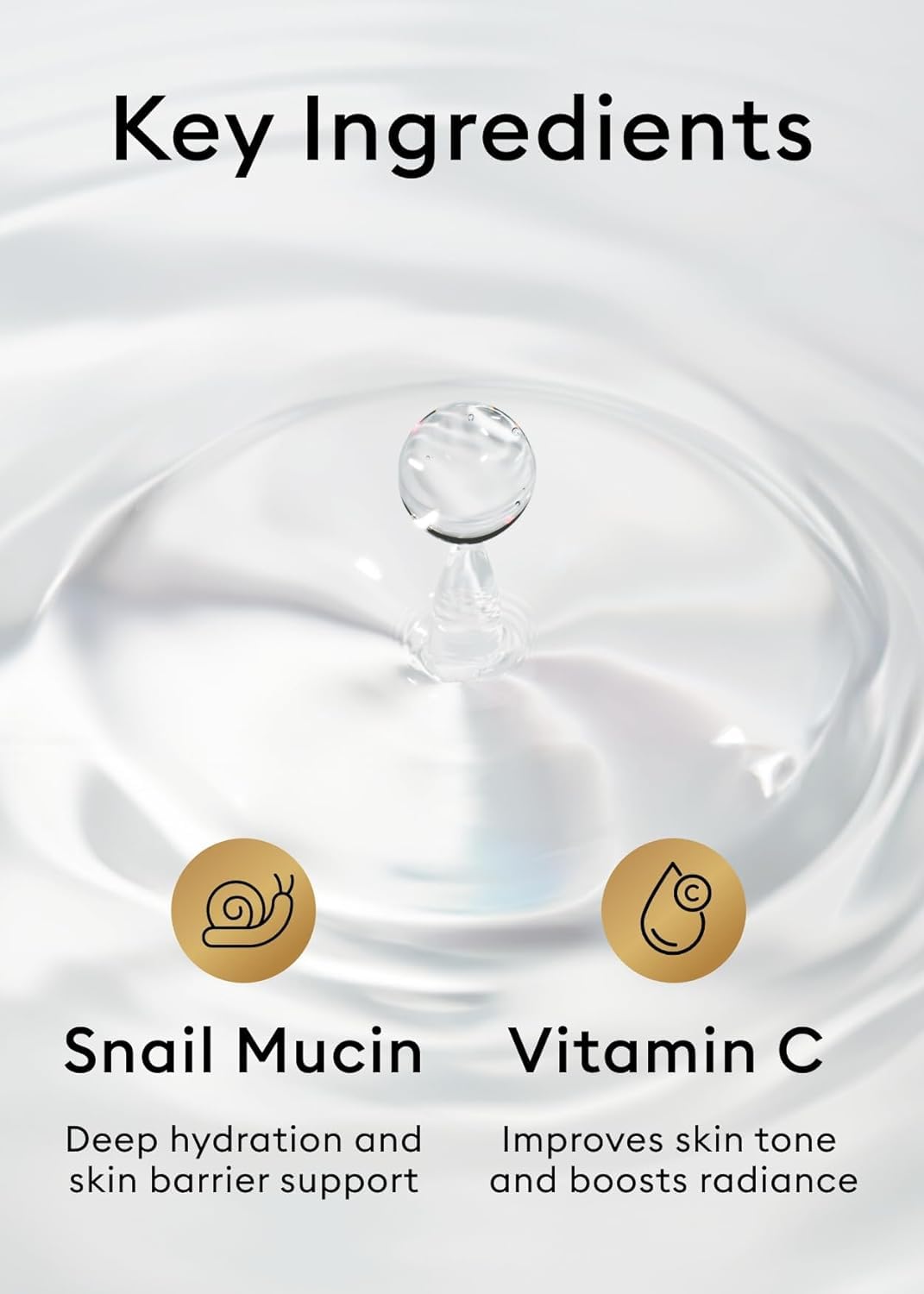 MISSHA Cell Renew Snail Mucin Toner liquid closeup reveals silky texture for layering.