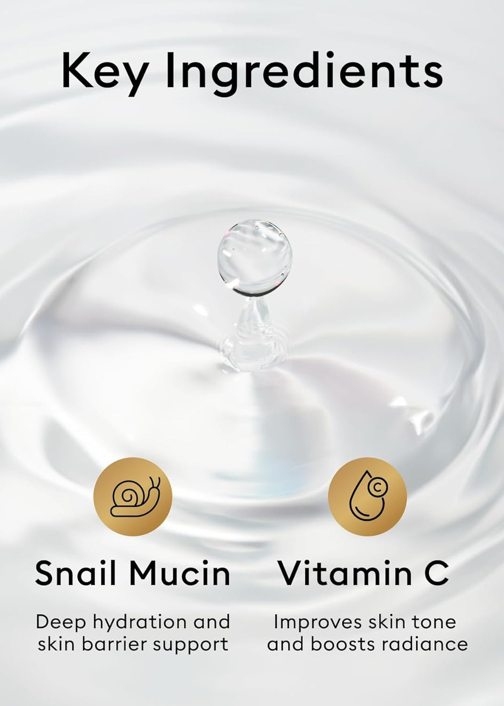 MISSHA Cell Renew Snail Mucin Toner liquid closeup reveals silky texture for layering.