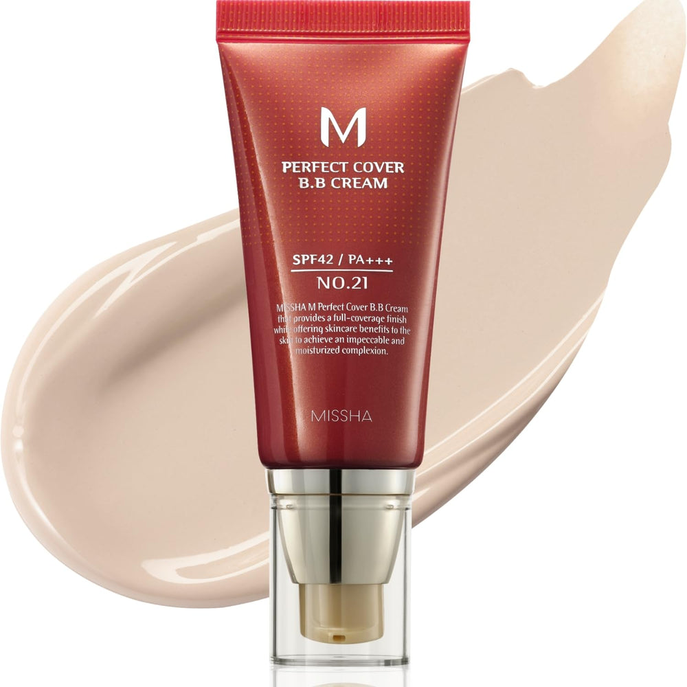 MISSHA M Perfect Cover BB Cream No.21 packaging for easy storage and display.