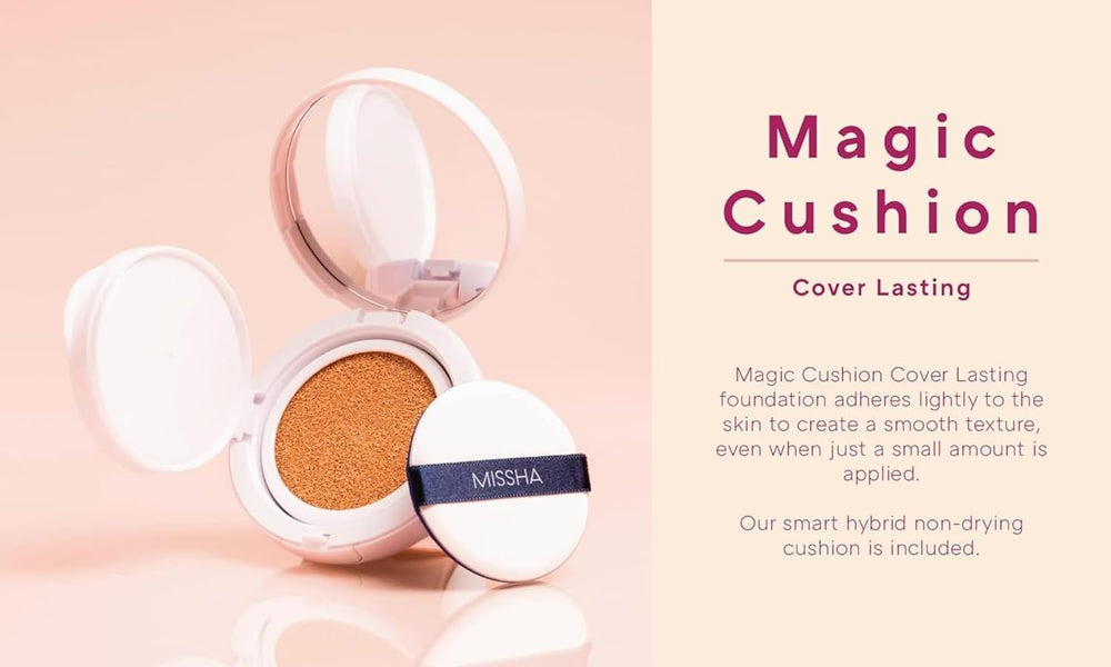 MISSHA sponge close-up highlights easy on-the-go touch-ups and minimal waste.