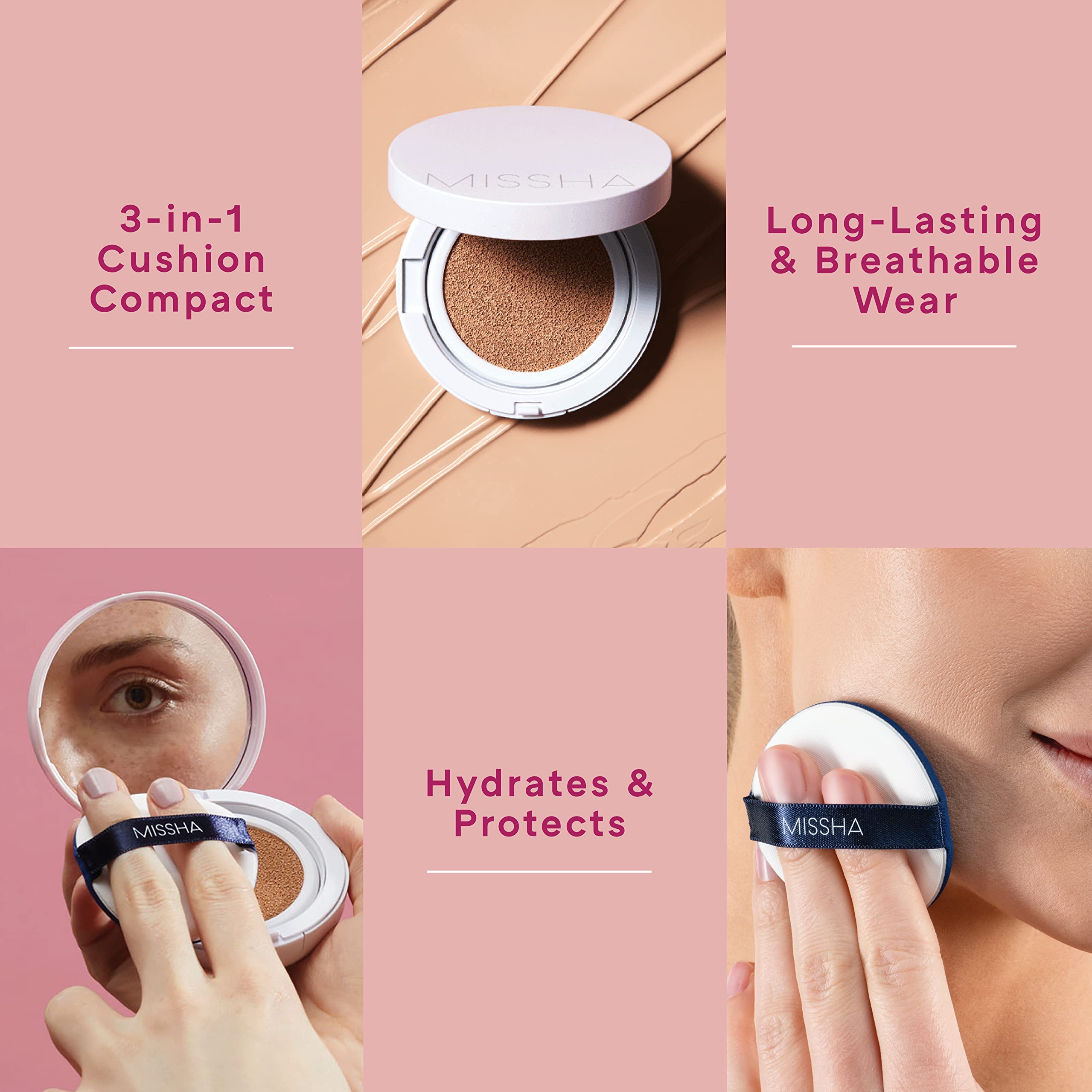 MISSHA Magic Cushion No.21 offers buildable coverage for daily wear