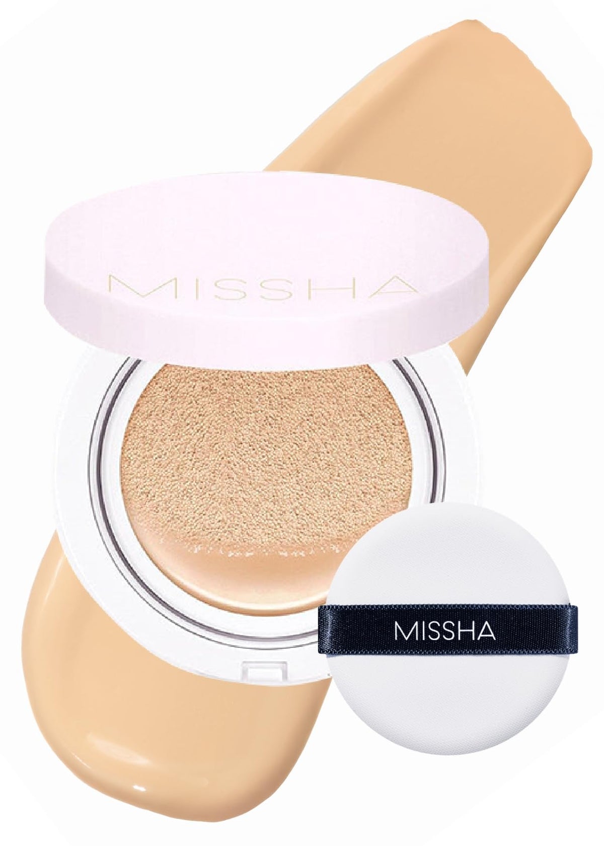 MISSHA Magic Cushion No.23 compact in natural beige for radiant, even skin.