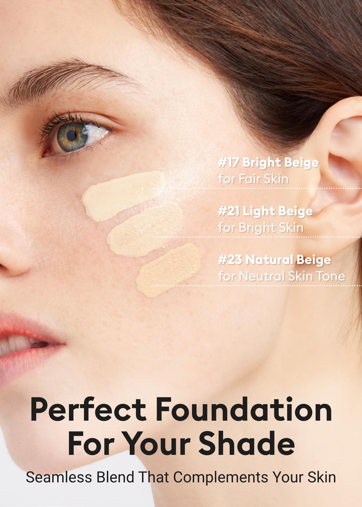 MISSHA Serum Cushion Glow Layering Fit No.23 swatch reveals natural beige shade for neutral tones.