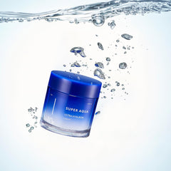 MISSHA Super Aqua Ultra Hyalron Cream label highlights ten types of hyaluronic acid for hydration