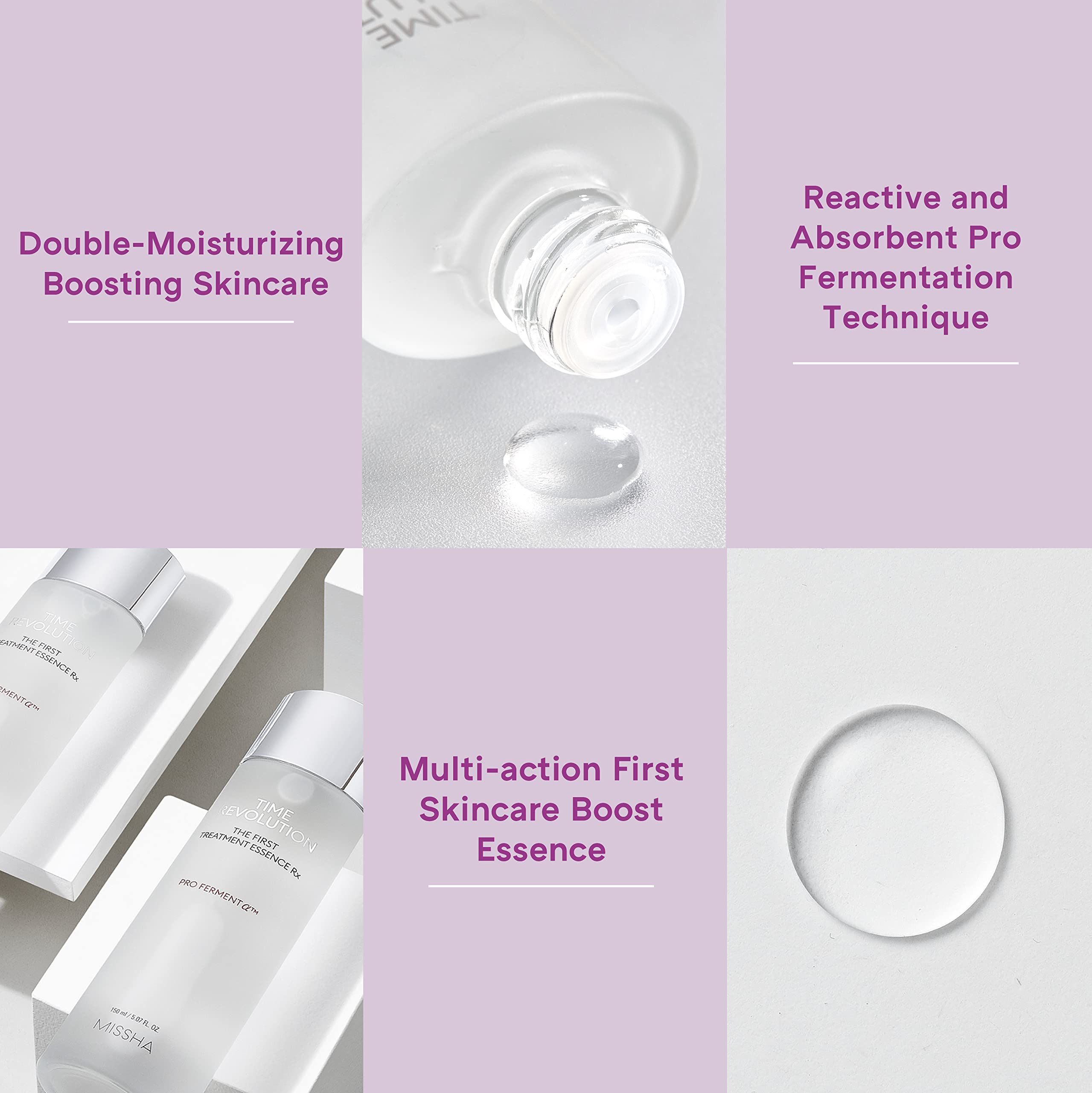 MISSHA Time Revolution First Essence RX texture on skin showing light hydration