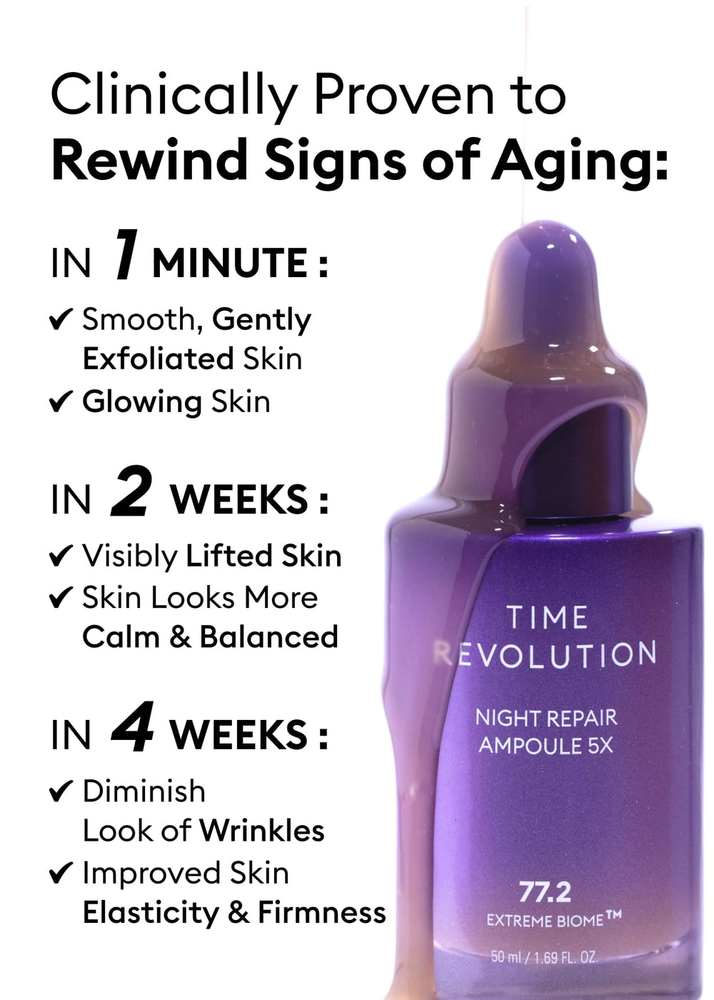 MISSHA ampoule cap close-up signaling easy nightly use.