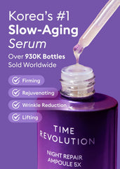 MISSHA Night Repair serum applied at night for rejuvenation and calm skin.