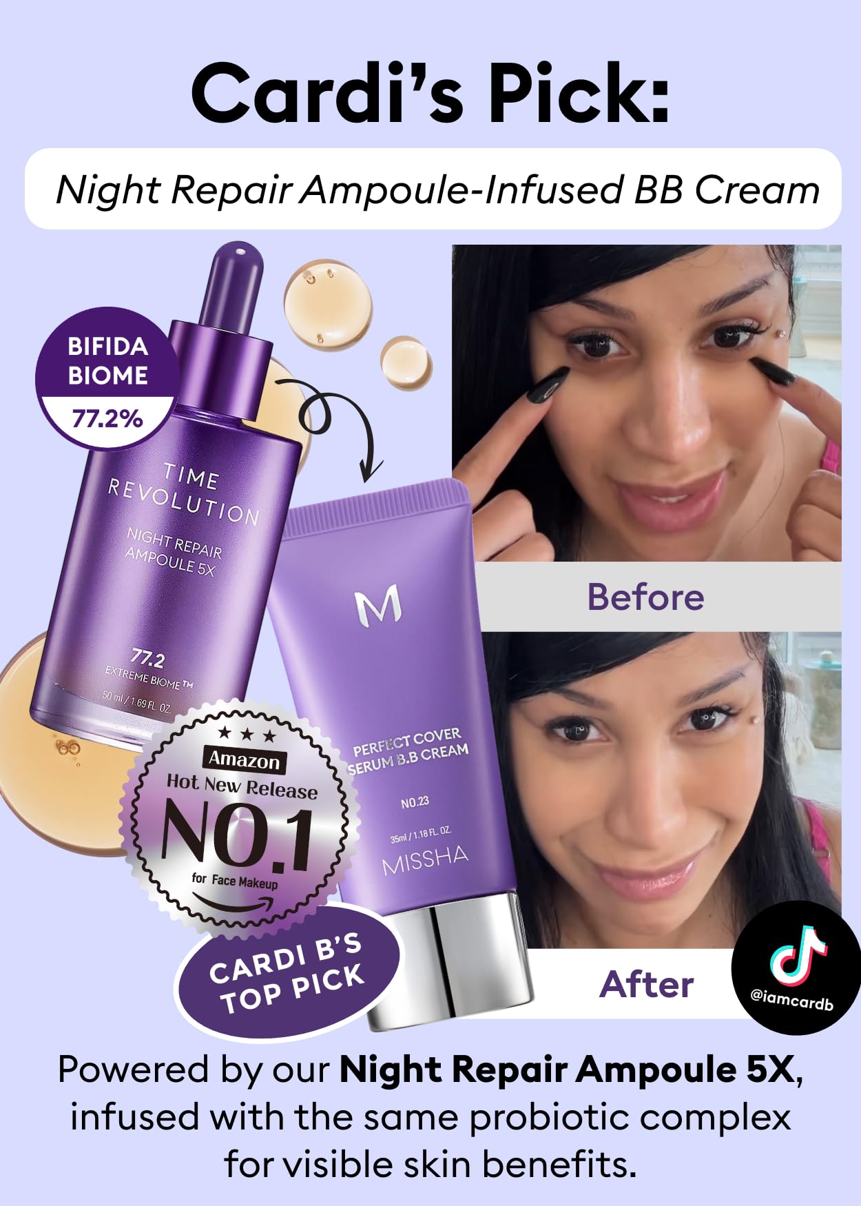 MISSHA packaging image emphasizing premium probiotic night care.