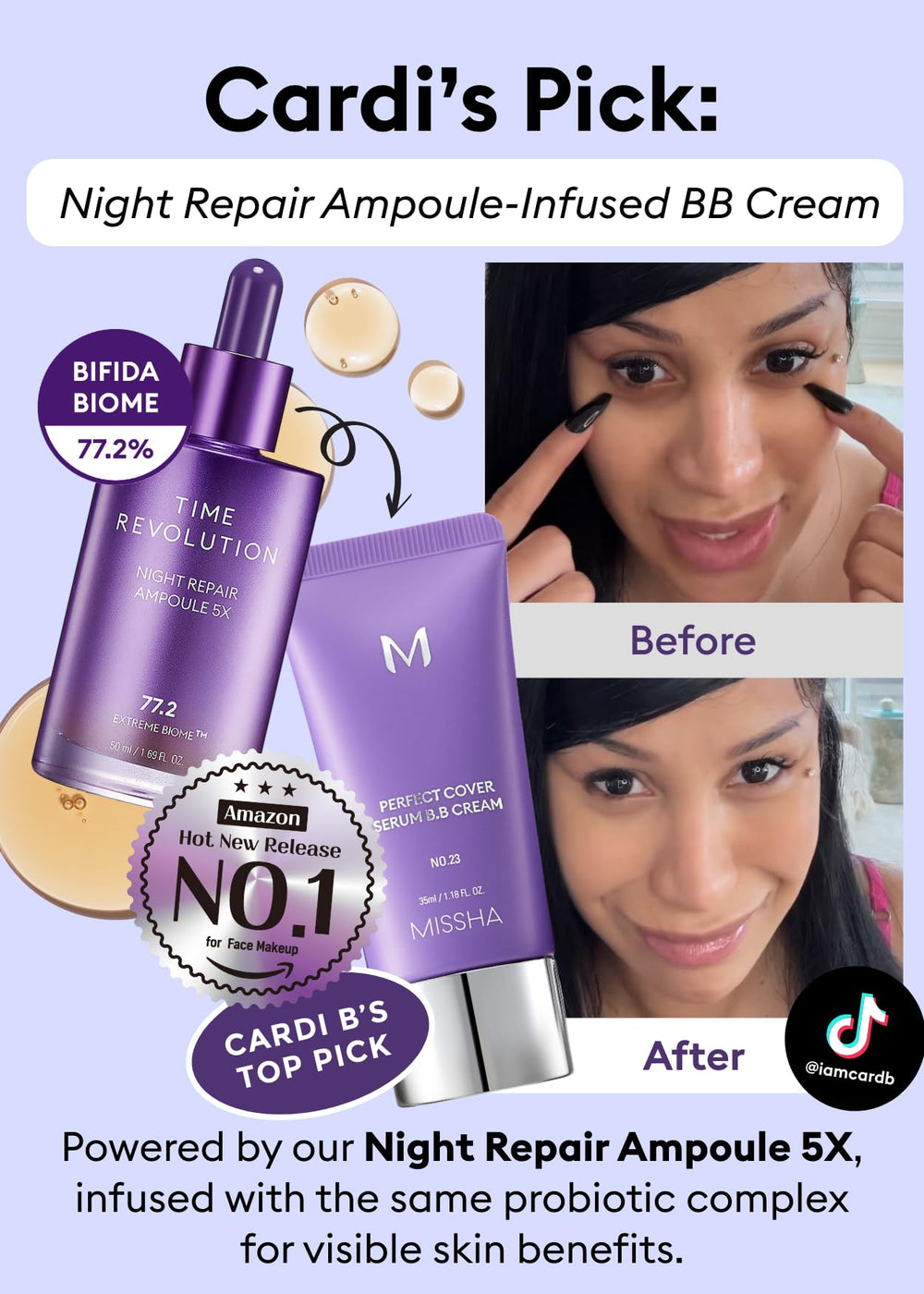 MISSHA packaging image emphasizing premium probiotic night care.