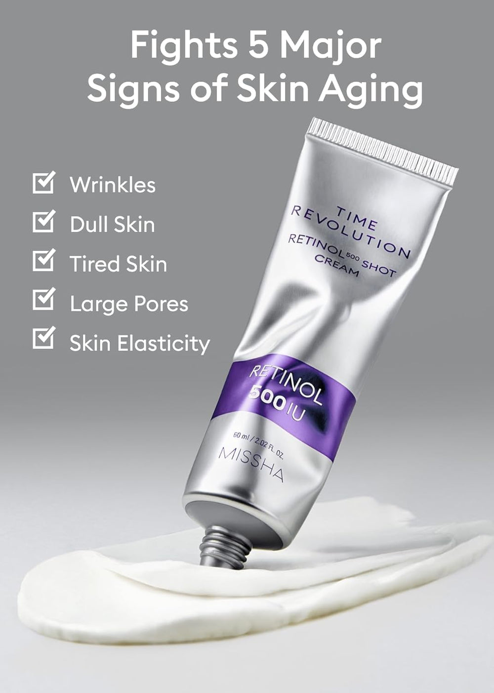 MISSHA Time Revolution Night Repair Retinol 500 Shot Cream extreme-biome-probiotiques: 10 souches probiotiques pour le soin nocturne.