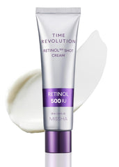 MISSHA Time Revolution Night Repair Retinol 500 Shot Cream photo-emballage: soin nocturne montrant le pot.