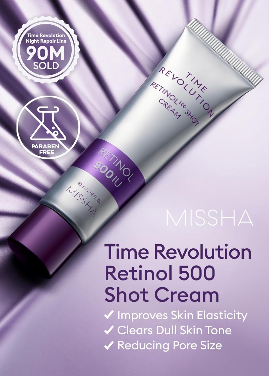 MISSHA Time Revolution Night Repair Retinol 500 Shot Cream texture-baume: démonstration d'une texture riche.