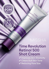 MISSHA Time Revolution Night Repair Retinol 500 Shot Cream texture-baume: démonstration d'une texture riche.