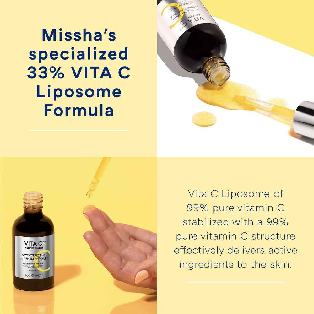 MISSHA Vita C Plus texture spread during facial massage.