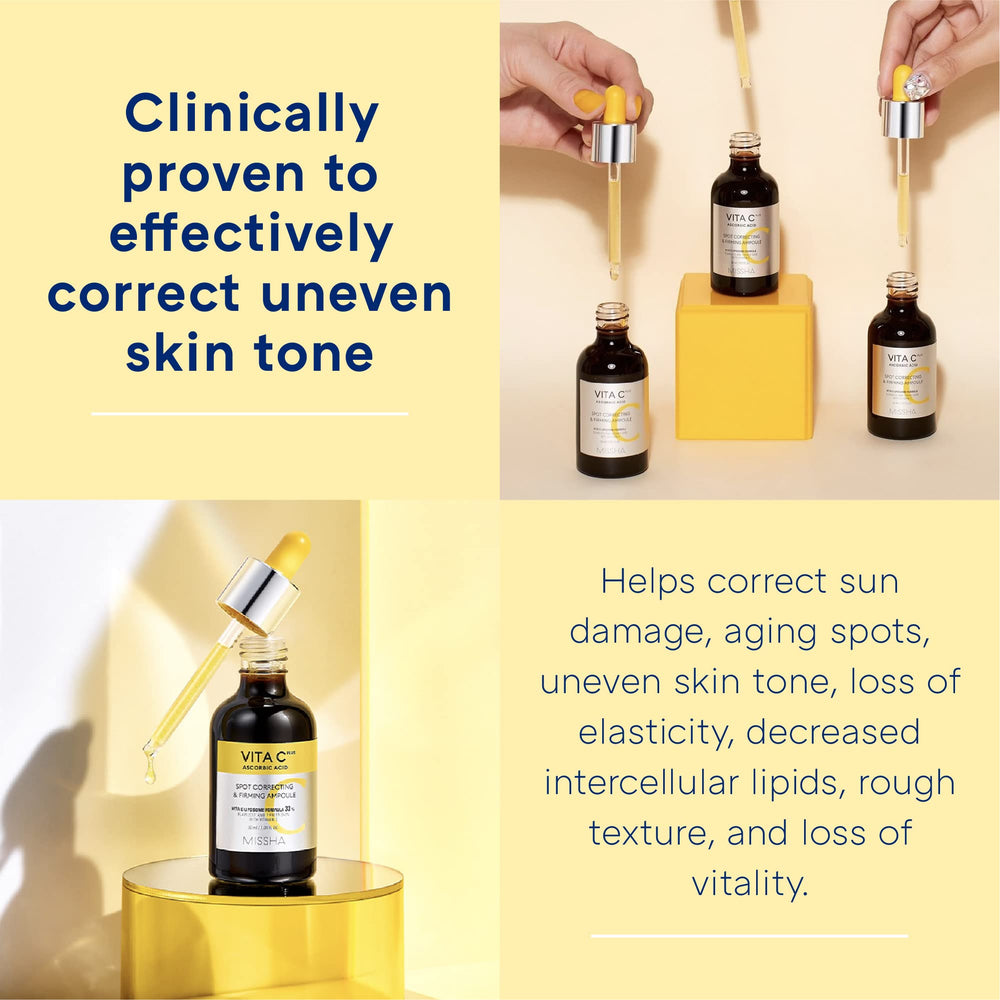 MISSHA Vita C Plus routine concept for brighter, firmer skin.
