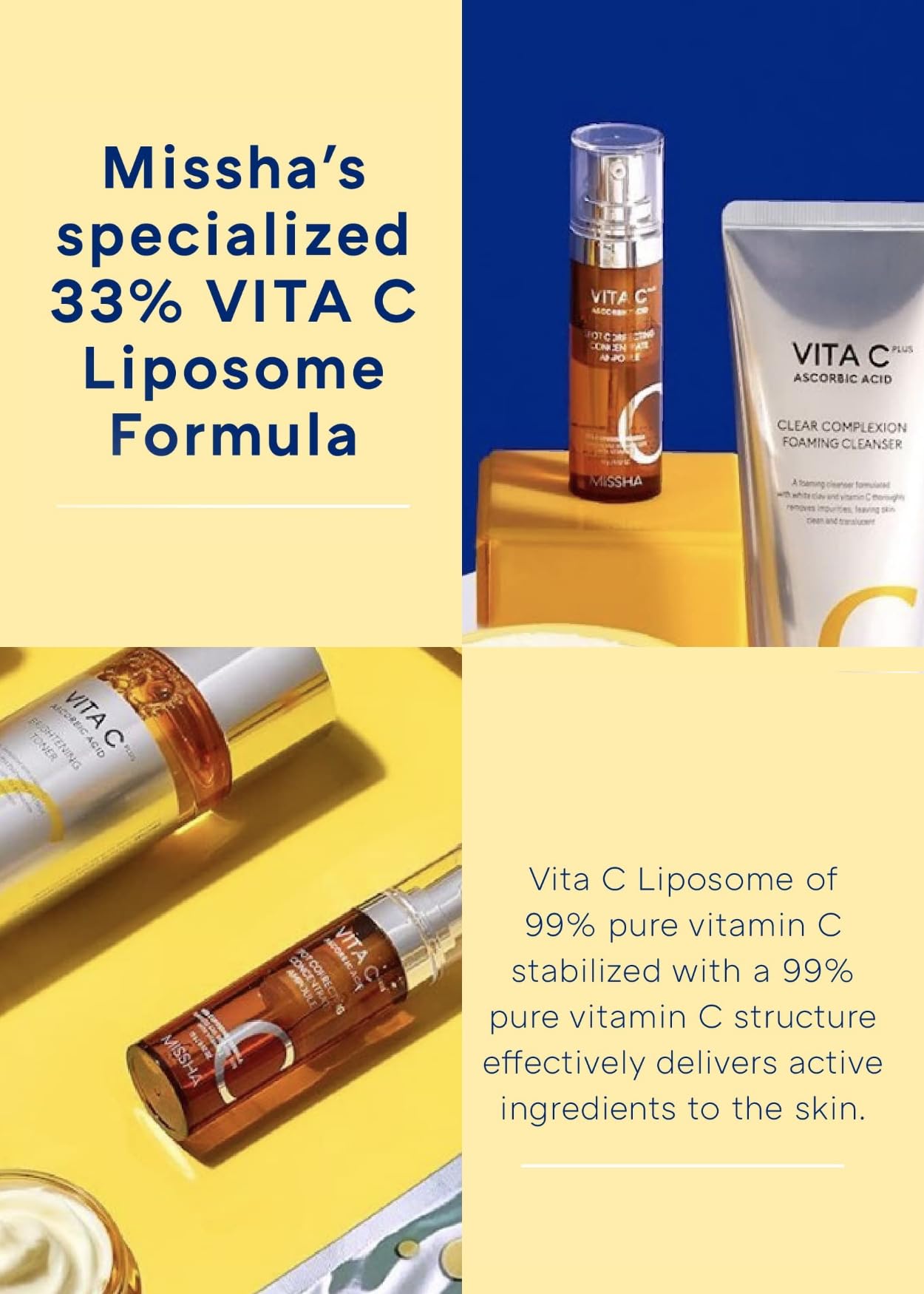 MISSHA Vita C Plus application guide showing day and night use.