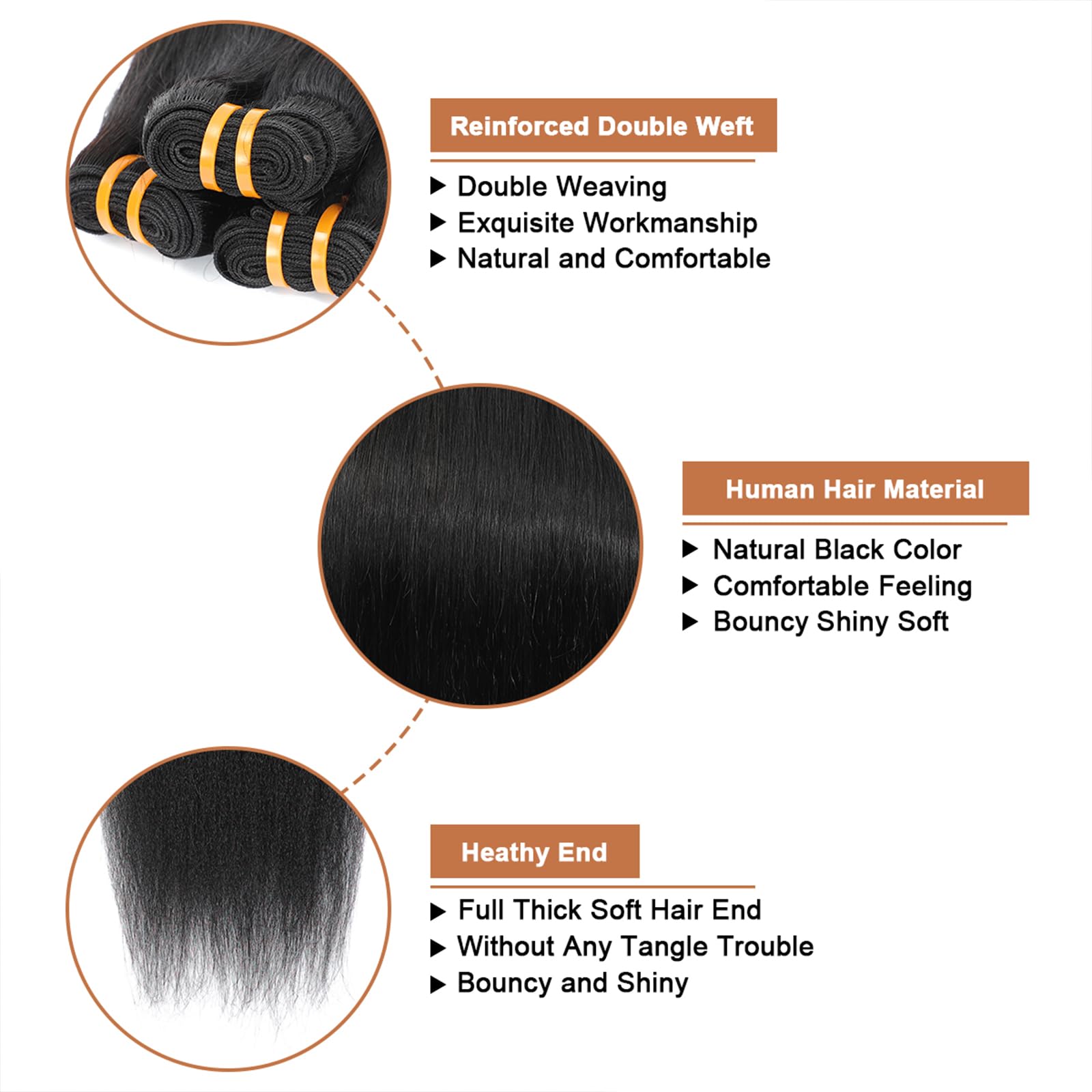 Missking bundles ready for dye demonstrate dyeability and color customization.