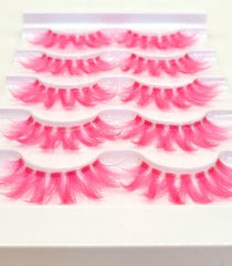 MISSLADY FM303 pink lashes pack open showcases lightweight, invisible bands.