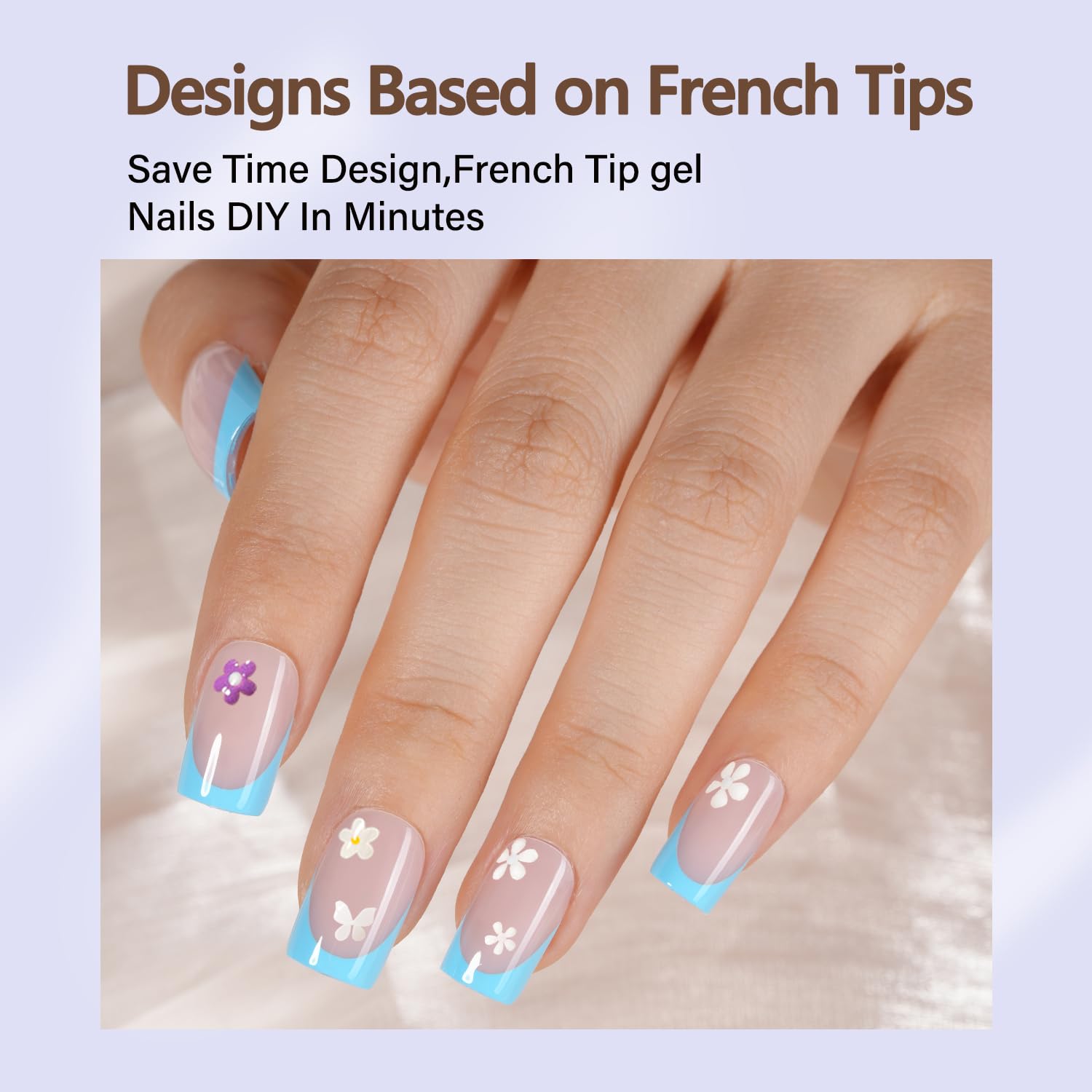 Misssix 3-in-1 gel French tip with preshaped design for easy use