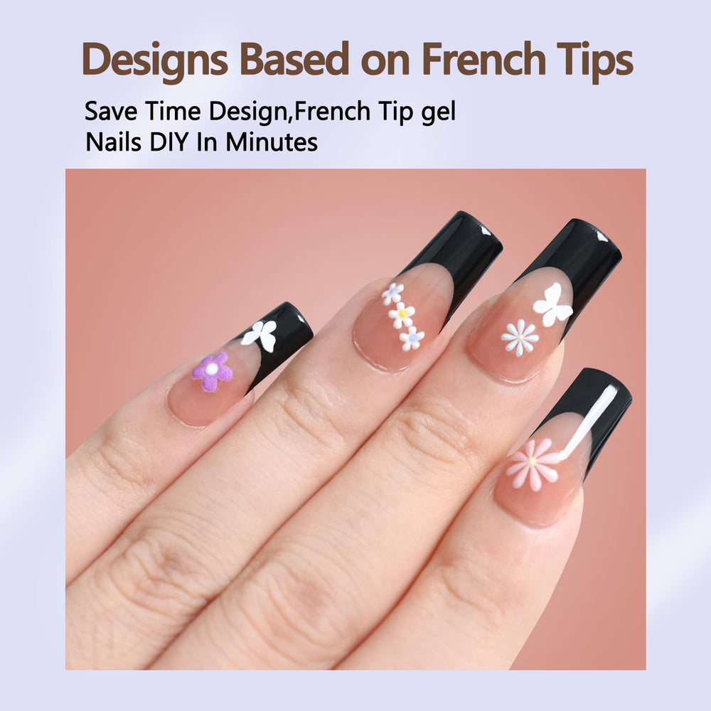 Misssix tips applied on natural nails for quick extensions.