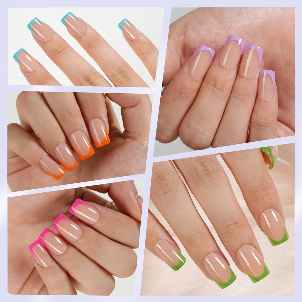 Misssix short square tips close-up shows natural curve and comfort