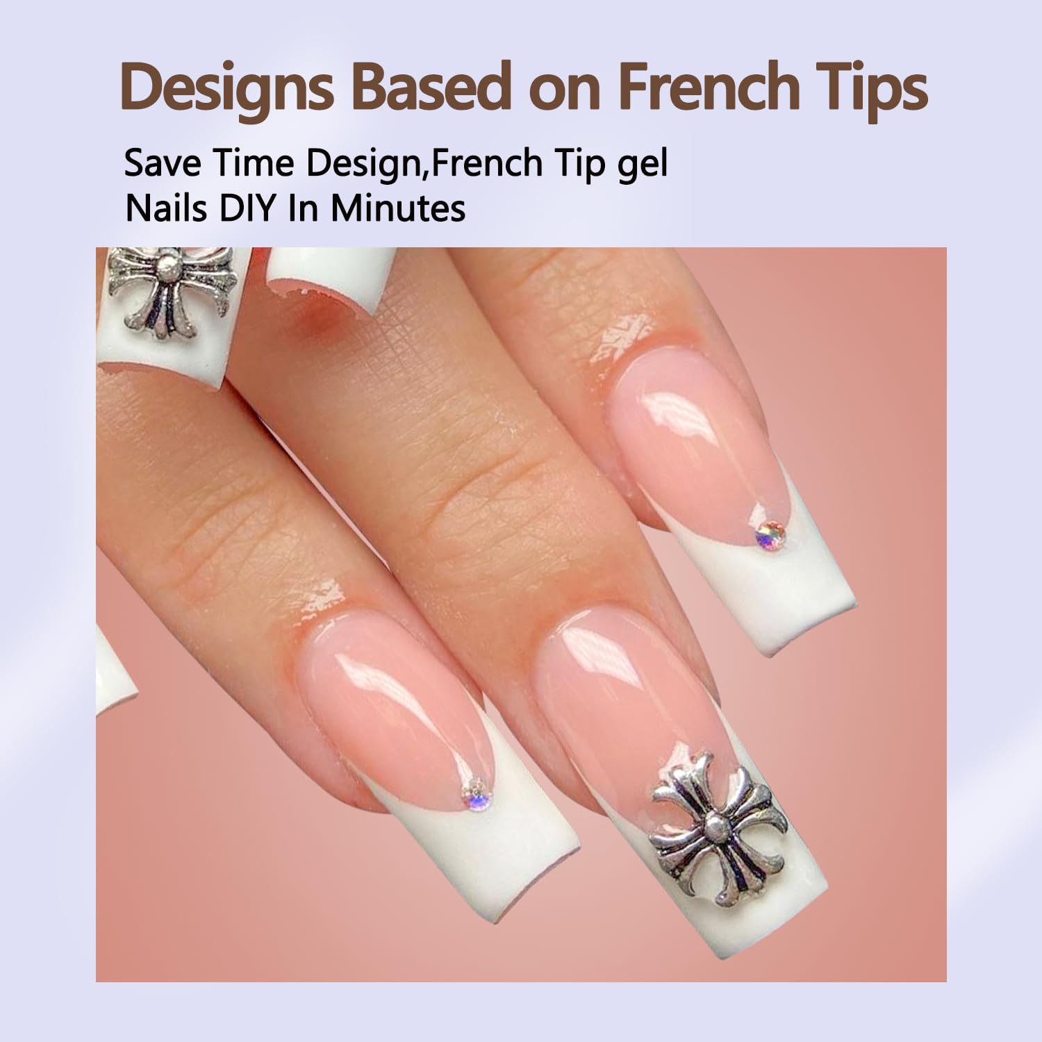 Soft gel tips with shallow curve for a comfortable, seamless fit.