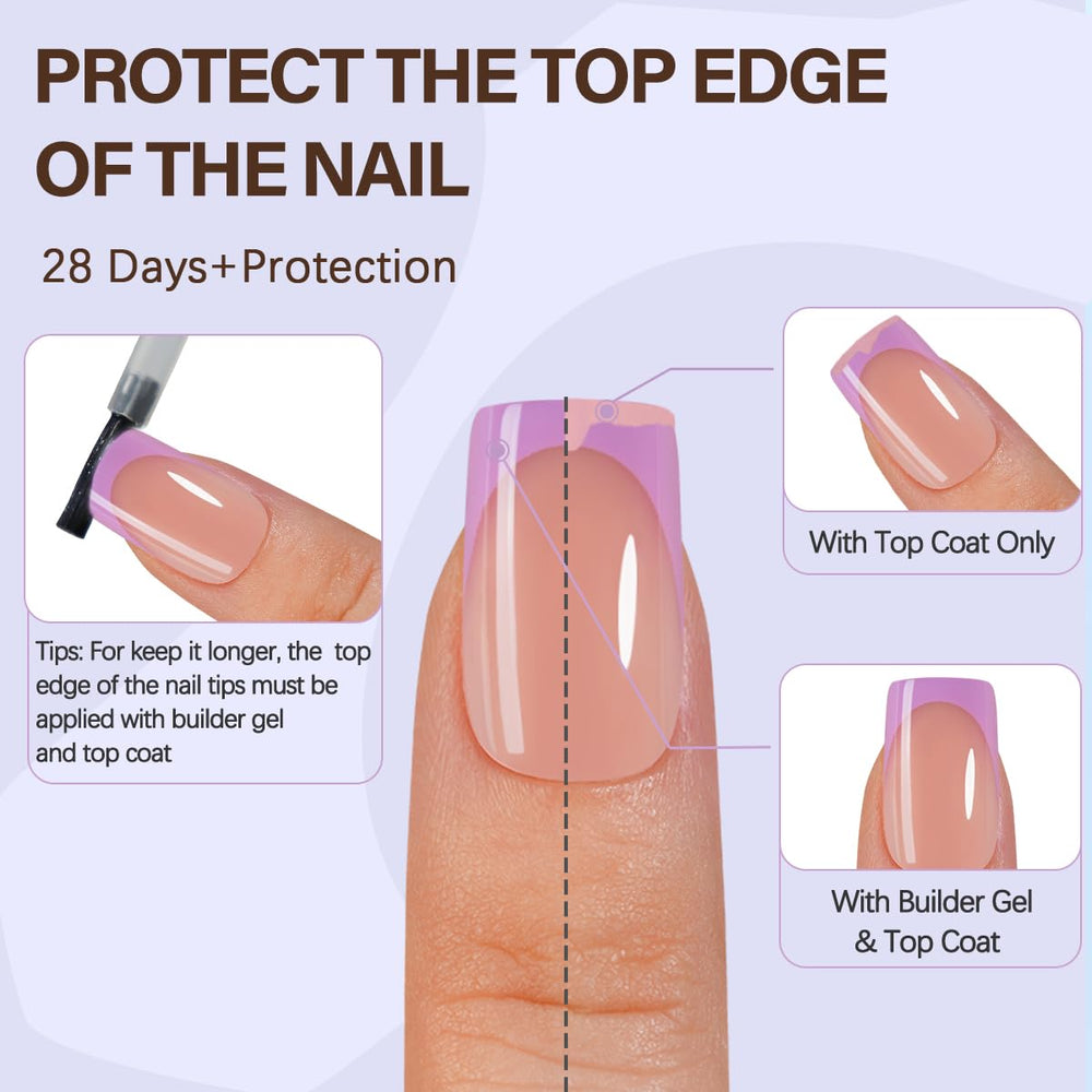 Misssix XBASICTIPS frosted matte texture nails emphasize improved adhesion and minimal lift.