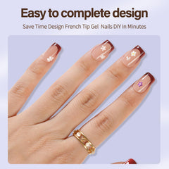 Misssix XBASICTIPS soft gel nails being assembled for easy at-home application.