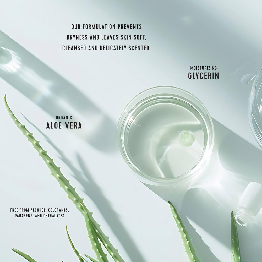 Mistral Marbles Hand Wash ingredients image highlights olive oil and chamomile for gentle care.