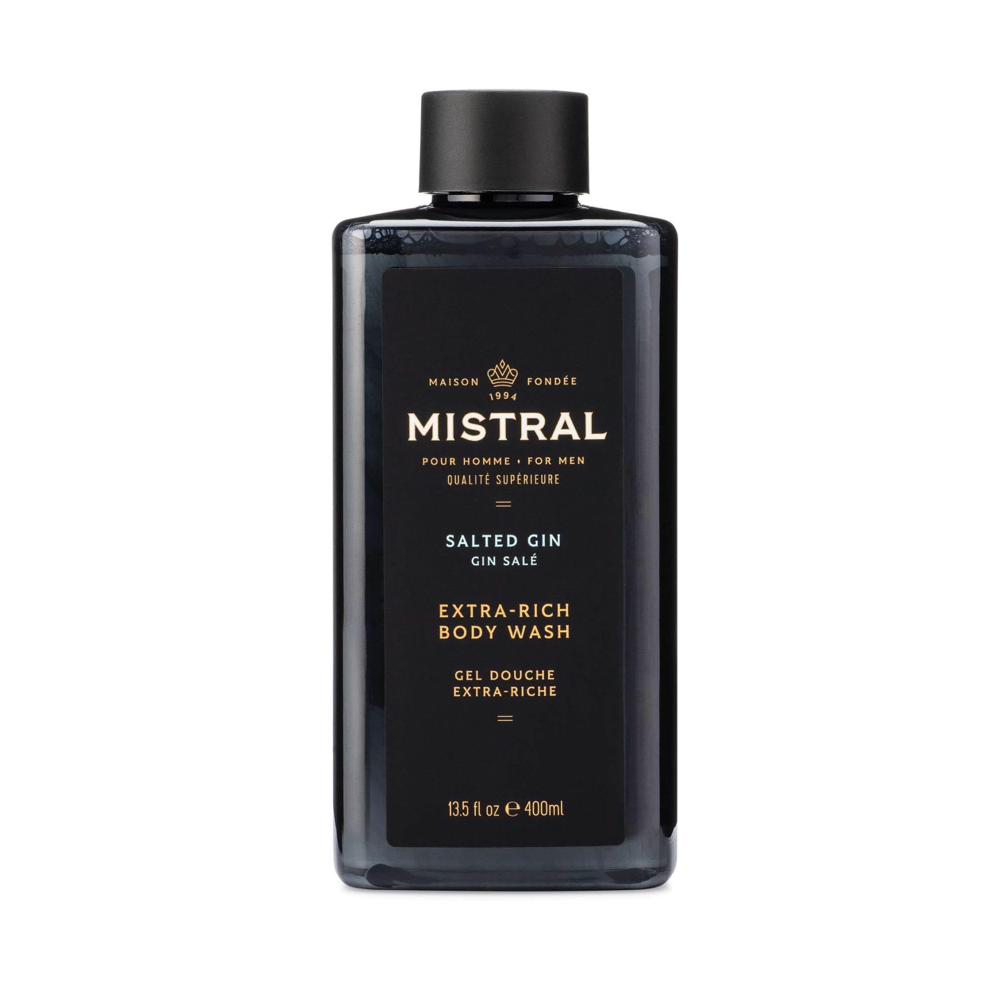 Mistral Salted Gin bottle with refreshing scent for daily grooming