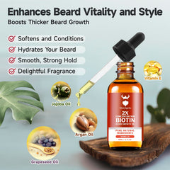 MistySprite application scene showing oil drops on beard skin, soothing and nourishing