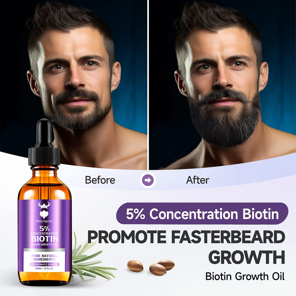 Pour action of MistySprite Beard Oil highlighting quick absorption.