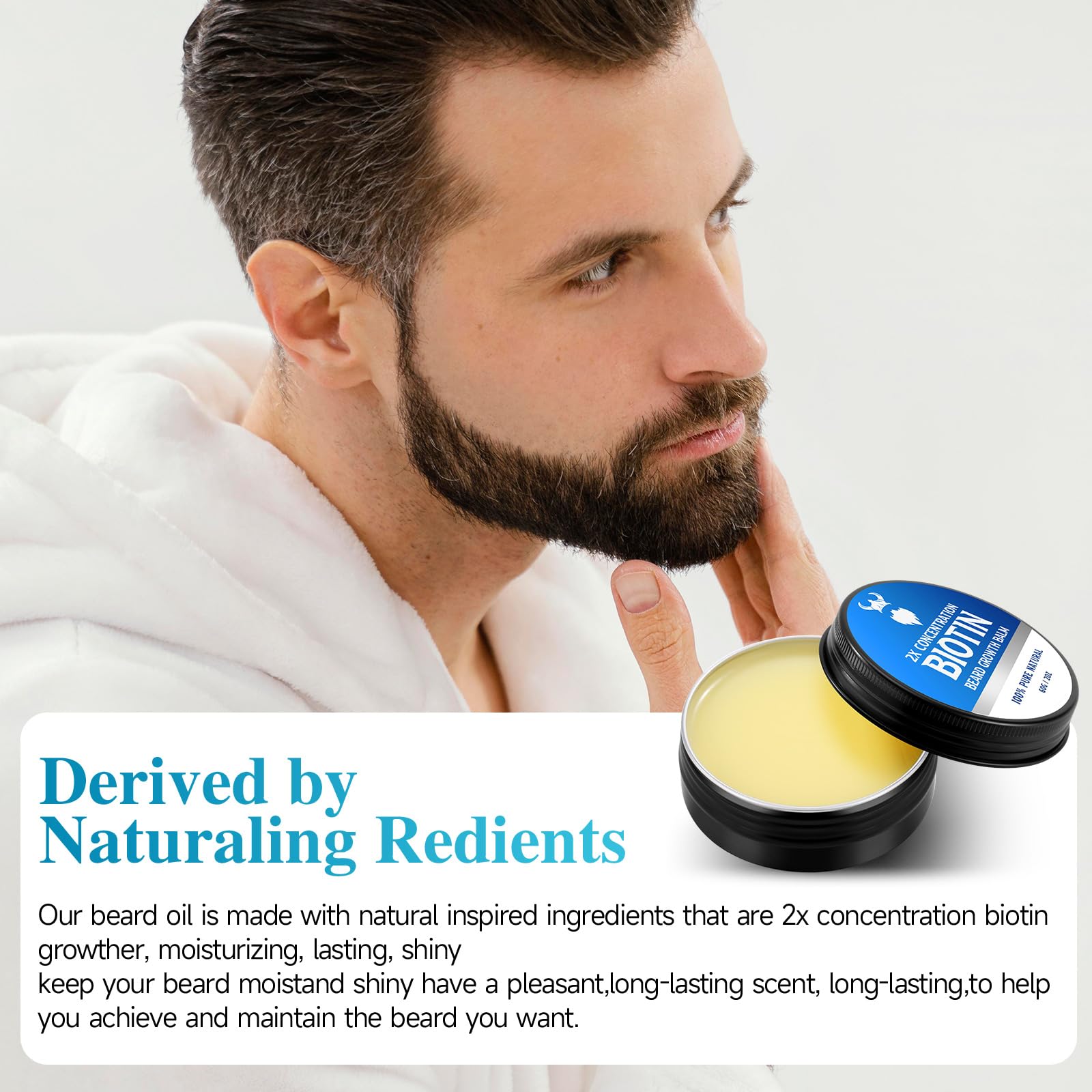 MistySprite Biotin Beard Balm fragrance notes cedar vanilla orange for subtle scent.