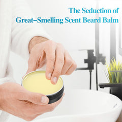 MistySprite beard balm ingredients including argan and castor oils for moisture.
